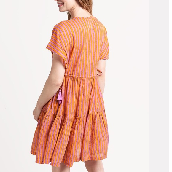 NWOT • Oliphant side tie tassel short dress 🧡 - Picture 3 of 12